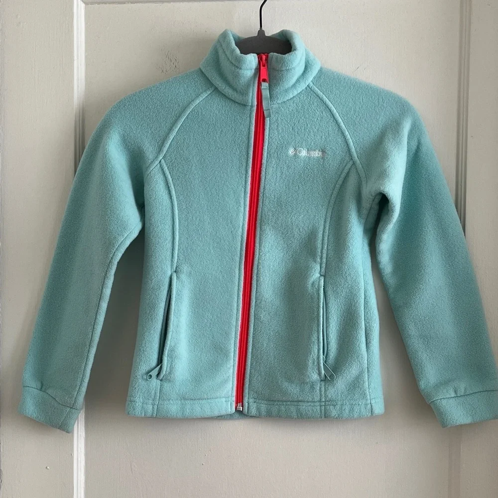 Girls S / 8 Columbia Benton Springs Fleece Jacket Contrast Full Zip